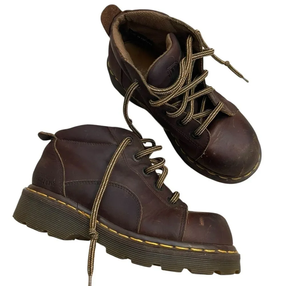 Dr. Martens Vintage 8444 Brown Leather Ankle Boots Made in England